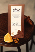 almond orange infused chocolate bar