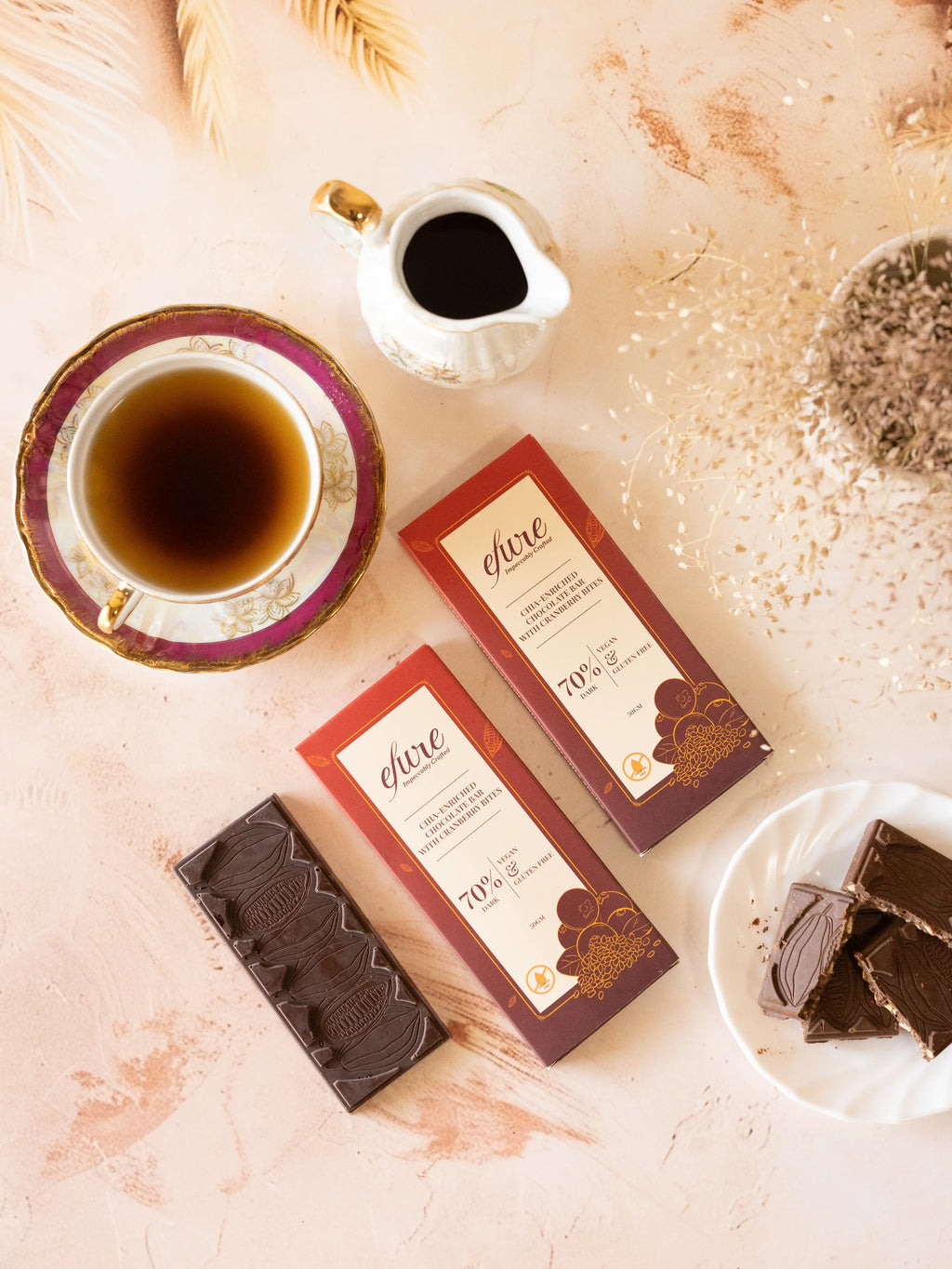 Chia-Enriched Chocolate Bar with Cranberry Bites