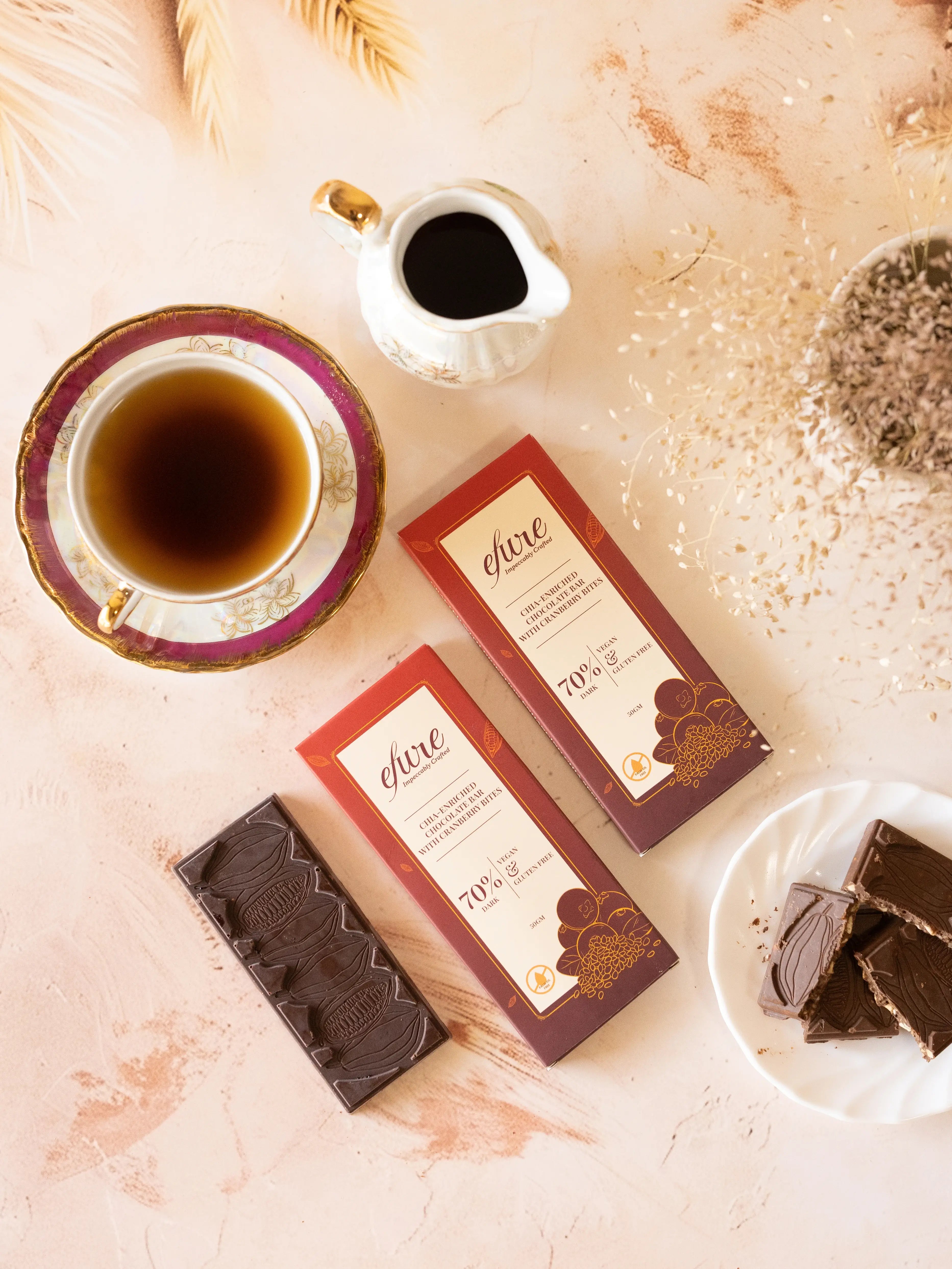 Chia-Enriched Chocolate Bar with Cranberry Bites