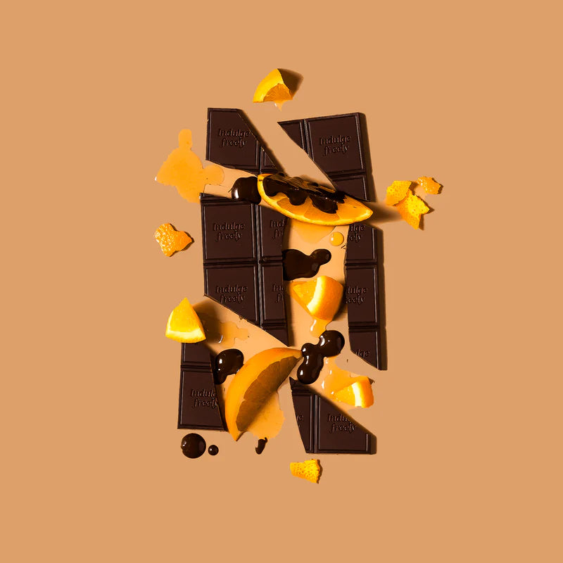 Chia Enriched chocolate bar with orange bites
